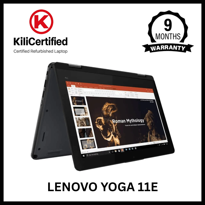 KILICERTIFIED Lenovo Thinkpad Yoga 11e Touchscreen x360 | Intel Core i3 8GB RAM, 128GB SSD| 11.6" FHD Win 10 Pro | 90% Battery health | 4+ Hours Youtube | MS Office Installed | Laptop for work
