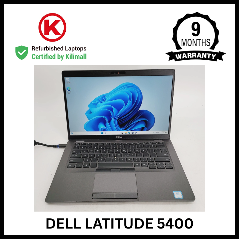 CERTIFIED BY KILIMALL | Dell latitude 5400 Intel Celeron 4GB RAM 128GB SSD | 14" Full HD Display | Windows 10 and Office Installed | 90% Battery Health | 3+ Hours Active | 9 Months Warranty