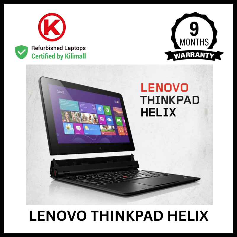 CERTIFIED BY KILIMALL | Lenovo ThinkPad Helix Detachable Ultrabook TOUCHSCREEN | 8GB RAM 256GB SSD | 12 Inch Full HD | 2 in 1 Laptop | 90% Battery Health | 9 Months Warranty | KiliCertified
