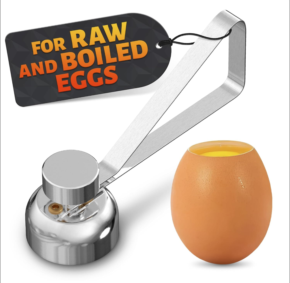 Stainless Steel Boiled Egg Topper Shell Top Cutter Knocker Opener Raw Egg Cracker Separator Egg Divider Kitchen Gadgets