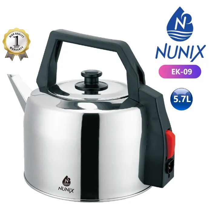 5.7-Litre Nunix Electric Kettle | Large Capacity Fast Boil - Fast Boil Technology – Heats water quickly and efficiently, Durable & Safe Design, High-quality materials with automatic shut-off.