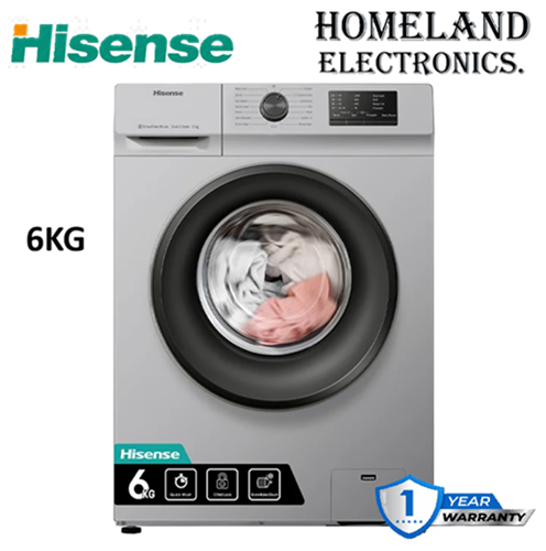 Hisense 6Kg Front Load Washing Machine,Energy-Efficient Performance, High-Speed Spin Cycle, Multiple Wash Programs, LED Display & Easy Controls, 1 year warranty.