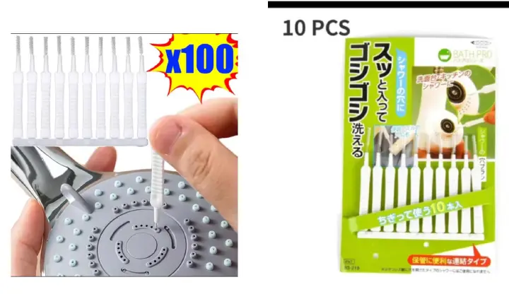10 pcs shower head cleaner Shower Head Cleaner, Premium Shower Head Cleaning Brush & Picks, Multi‑Purpose Shower Cleaning Tools for Clogged Nozzles, Anti‑Clogging Showerhead Cleaning Brushes