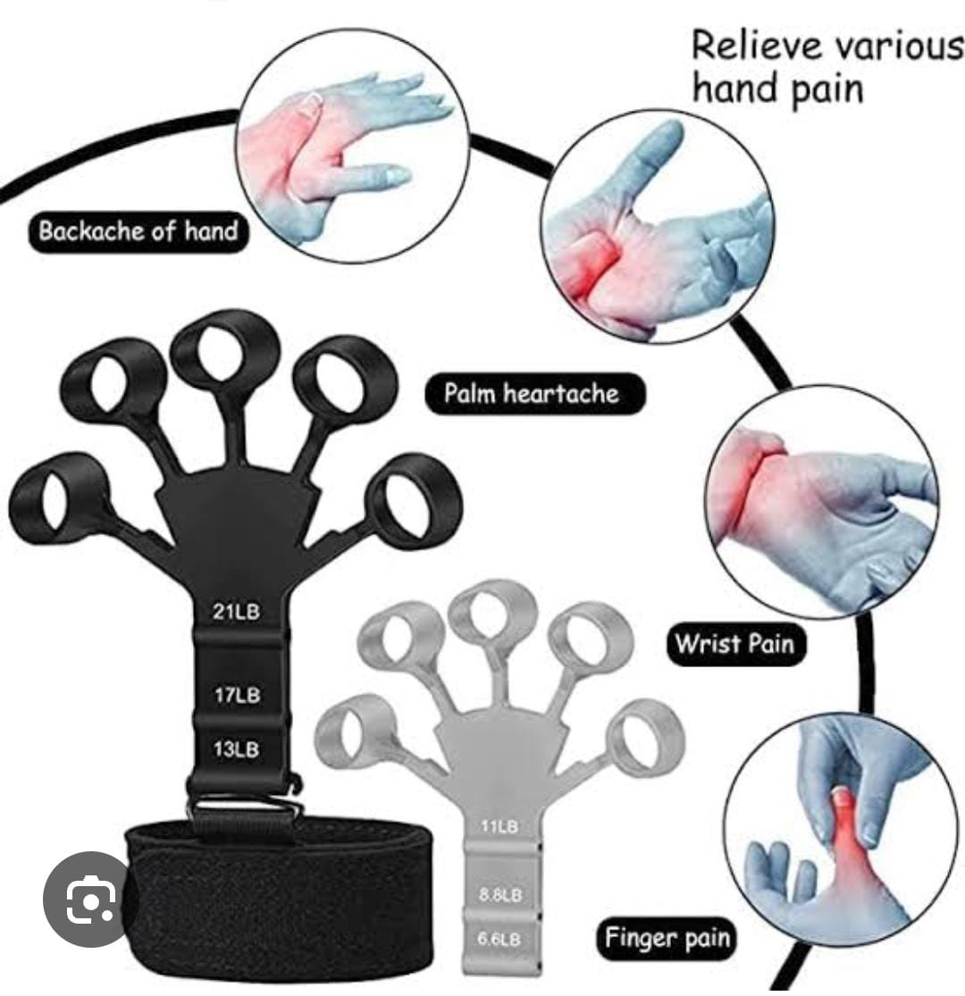 Adjustable Resistance Finger Trainer ideal for Gym training, Musical instrument Practice or Injury recoveryFinger Resistance Bands for Guitarists, Climbers, Typists, Gamers, Forearm & Hand Strength Tr