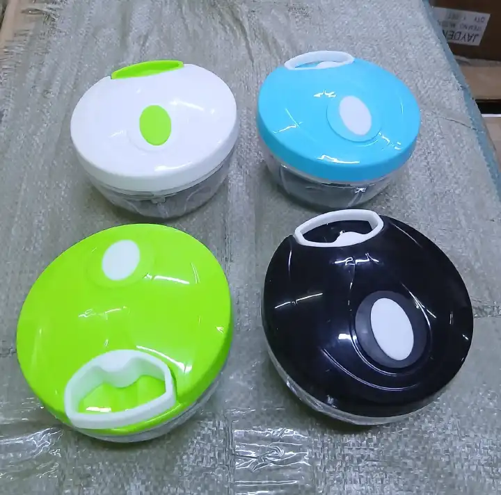 MANUAL MINI SHREDDER/SPIN CUTTER MULTI-FUNCTION MANUAL FOOD CHOPPER & PROCESSORS WITH HANDLE AND COVER,VEGETABLE CHOPPER SHREDDER,GARLIC PRESS,SUITABLE FOR ONIONS GARLIC PEPPERS CARROTS GINGERS FRUITS