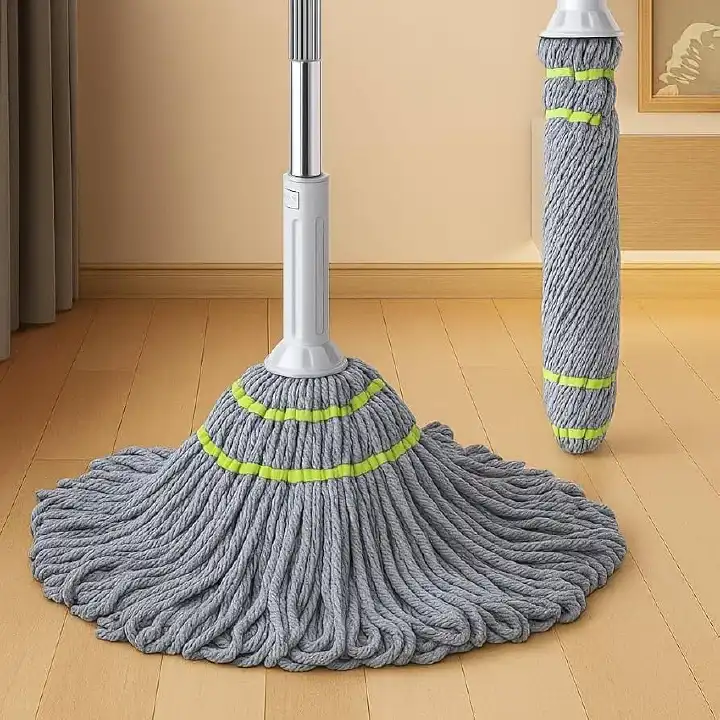 110cm self wringing twist MOPSelf Wringing Mop for Floor Cleaning, Long Handled Twist Mop with Scouring Pad for Kitchen Hardwood Vinyl Tile Laminate Home Office
