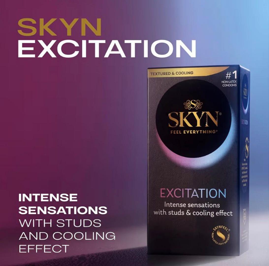 SKYN, EXCITATION,12 Non Latex Lubricated condoms view 3