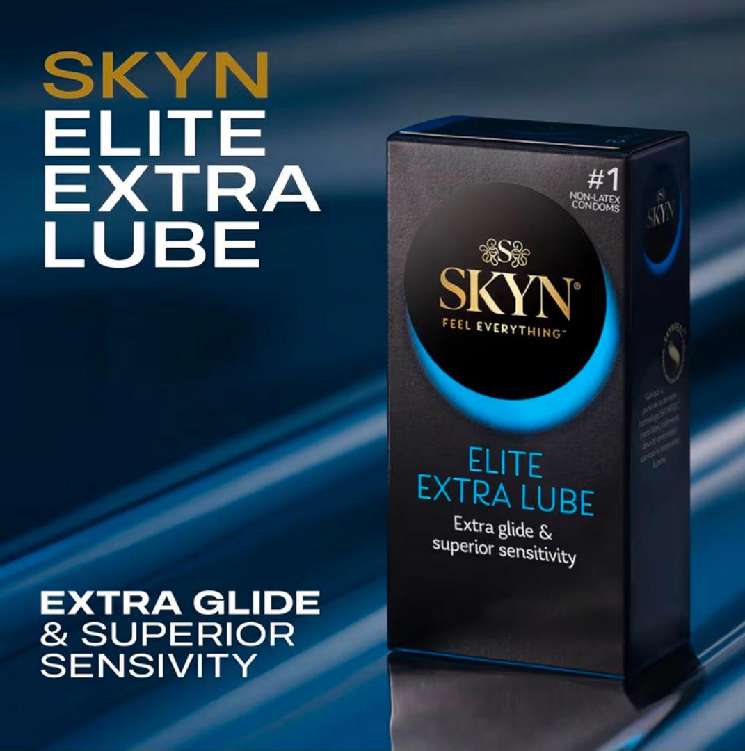 SKYN Elite Extra Lube,12 Non-Latex Lubricated Condoms view 3