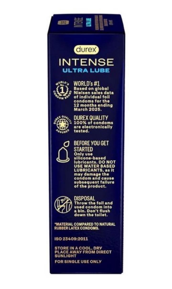 Durex Intense Ultra Lube,10 Non Latex Condoms view 4