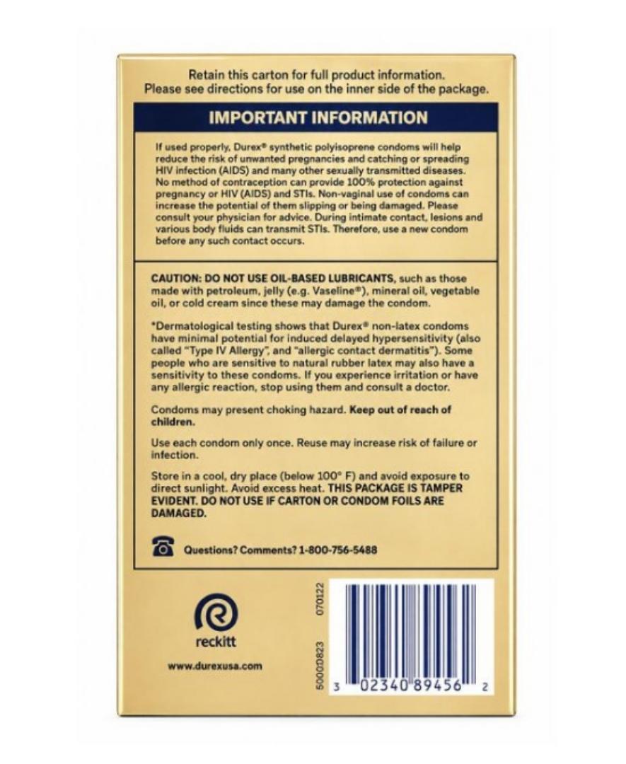 Durex Real Feel Non latex Condoms,Skin On Skin Feeling view 2