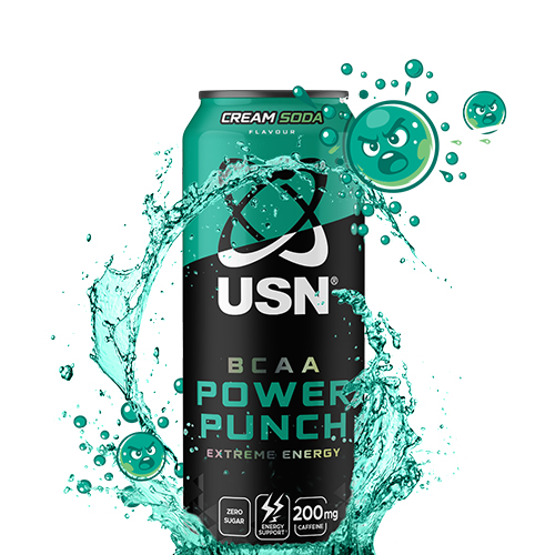 BCAA Power Punch Extreme Rage 500 ml - Sugar-Free Energy Drink | Hydration, Recovery & Stamina Boost | Cream Soda Flavor