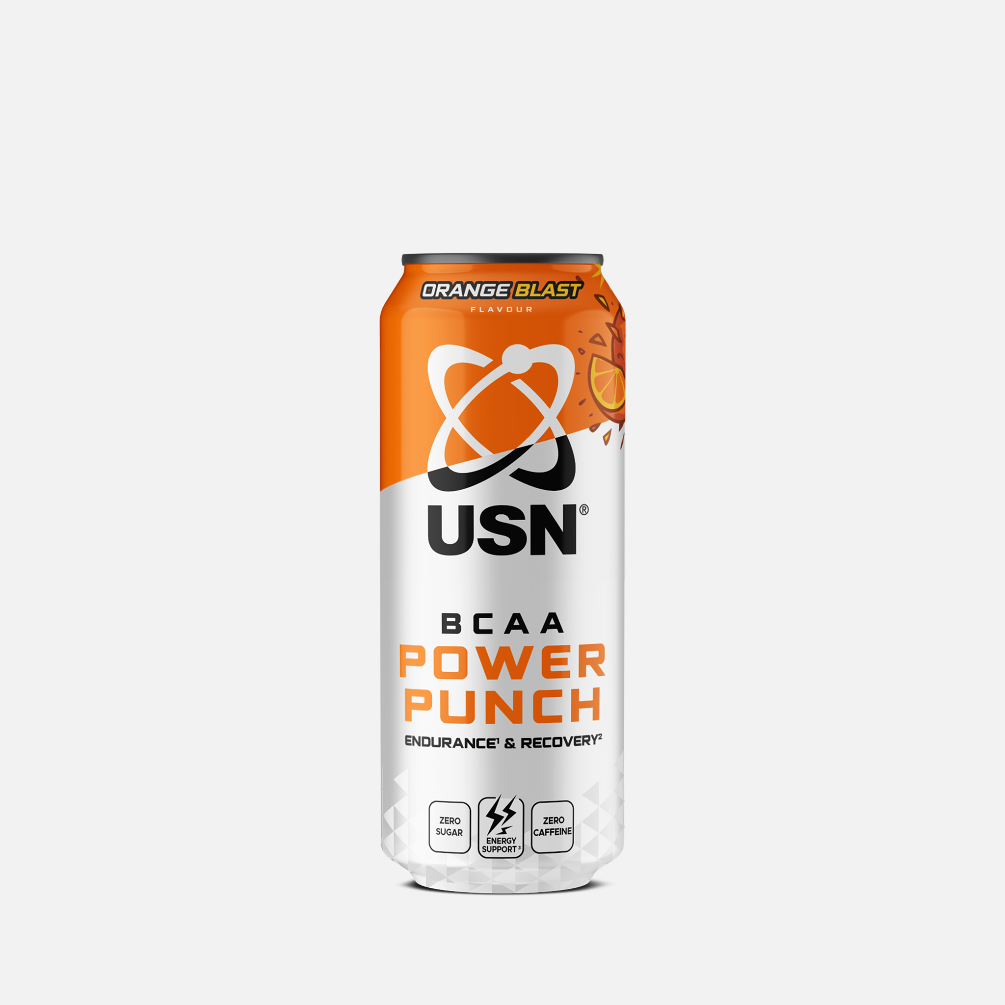 USN BCAA Power Punch 500 ml - Zero Sugar & Caffeine Free Drink | 8000mg BCAAs | Muscle Recovery, Hydration & Stamina Support