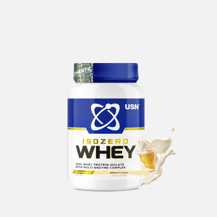 USN Isozero Whey Protein Isolate with Digestive Enzymes – Lean Muscle & Recovery