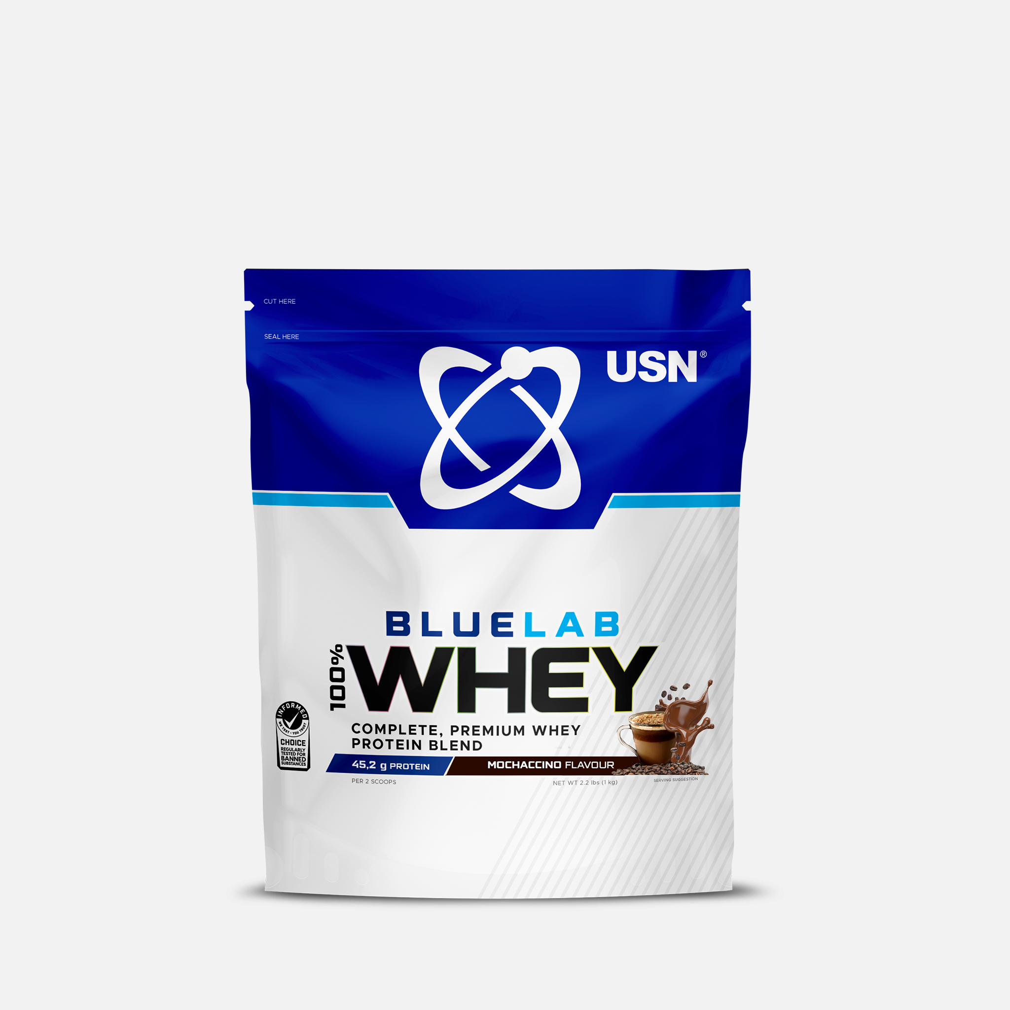 USN BlueLab® 100% Whey Protein. An ultra-premium blend of whey protein isolate, concentrate, and hydrolysate.
