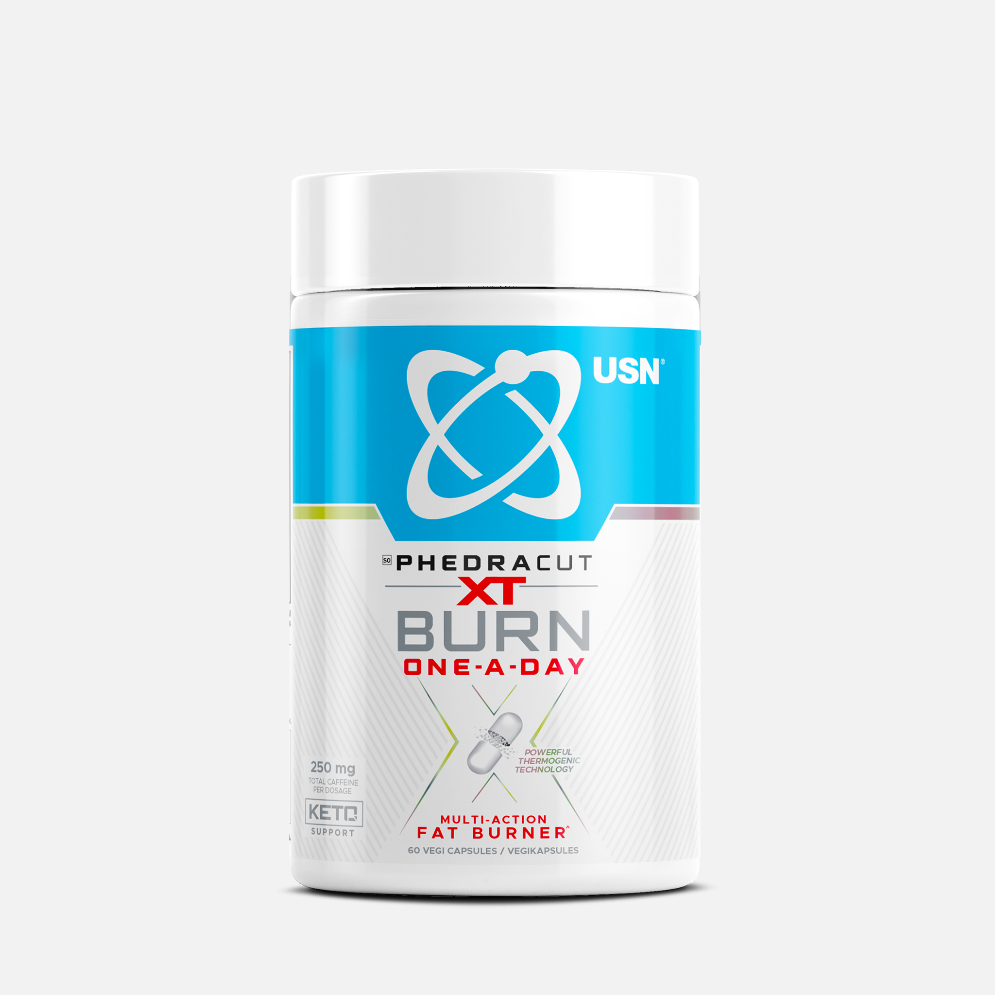 USN Phedra Cut Burn XT One-A-Day Fat Burner | Thermogenic Weight Loss | Appetite Suppressant | 60 Capsules