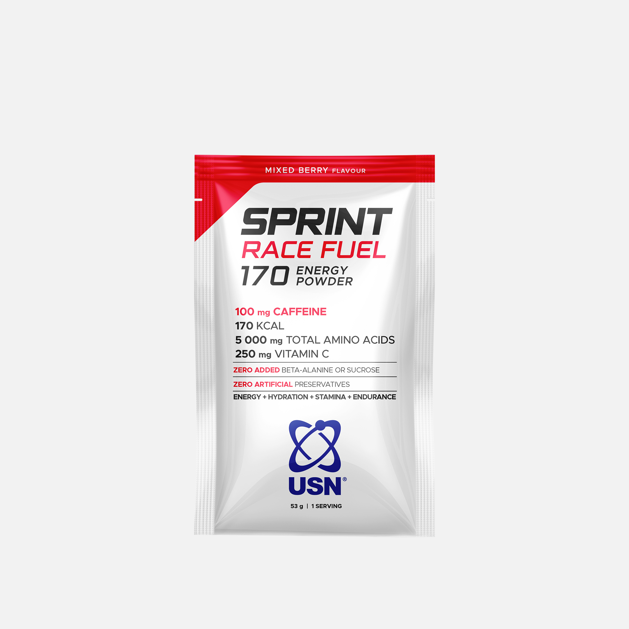 USN Sprint Race Fuel  Sachets- Sports Hydration & Energy Drink for Endurance Training