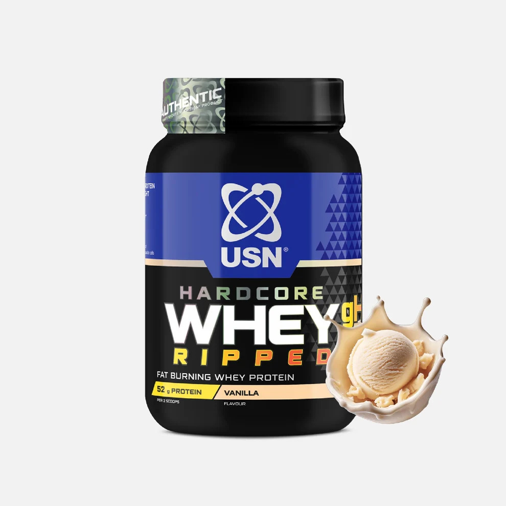 USN Hardcore Whey gH Ripped -High Protein Supplement for Lean Muscle, Fat Metabolism Support and Muscle Recovery.