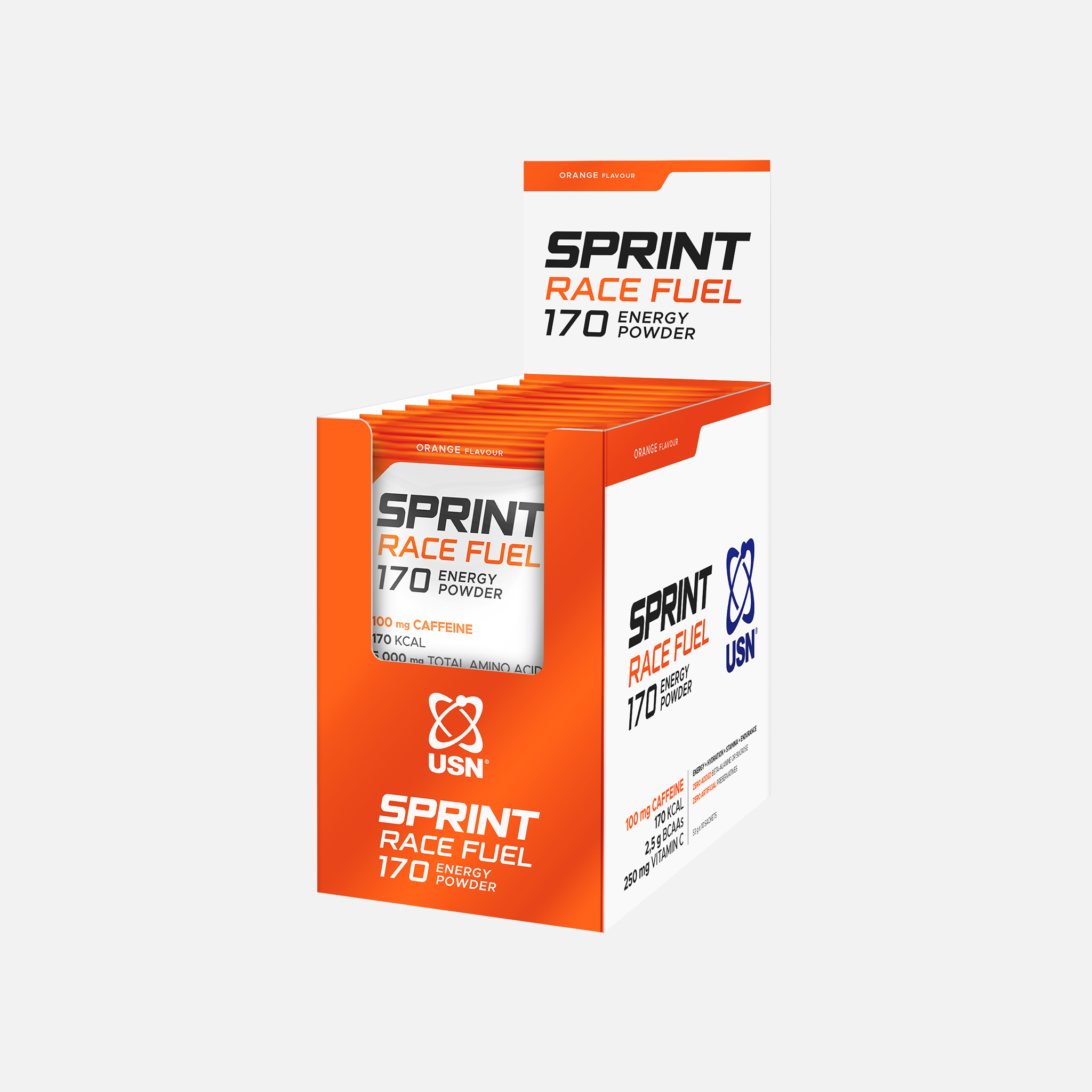 USN Sprint Race Fuel  Sachets- Sports Hydration & Energy Drink for Endurance Training