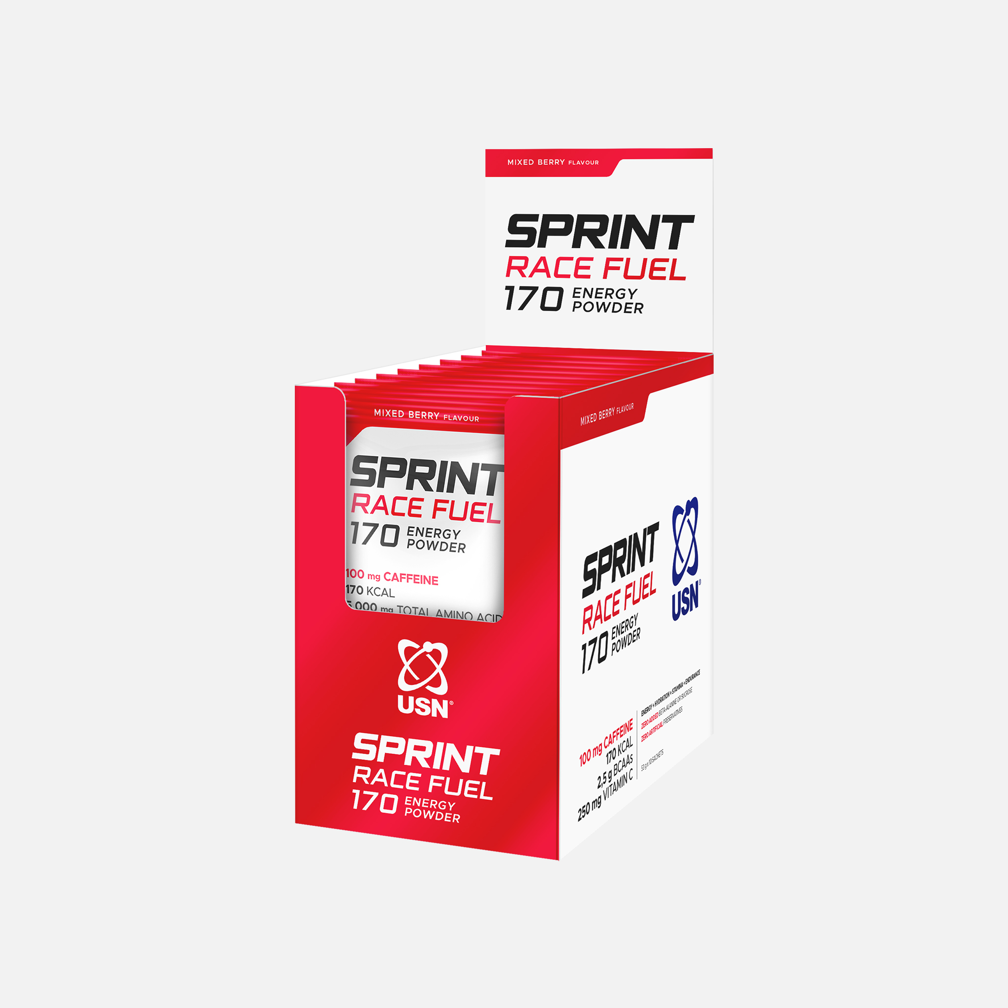 USN Sprint Race Fuel  Sachets- Sports Hydration & Energy Drink for Endurance Training