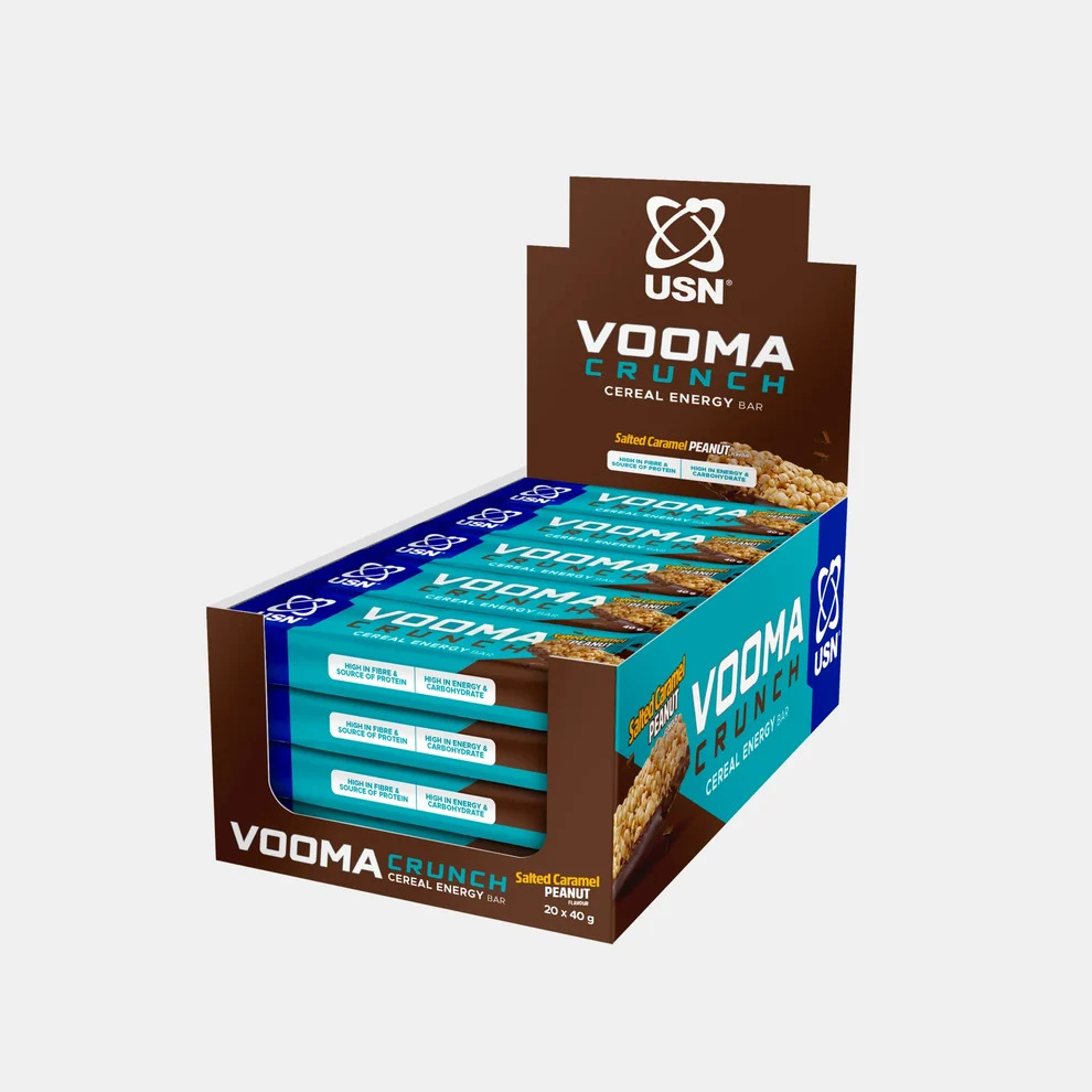 USN Vooma Crunch Cereal Energy Bar  40g x 20bars- Multi-Grain Cereal Snack with Fibre & Carbohydrates