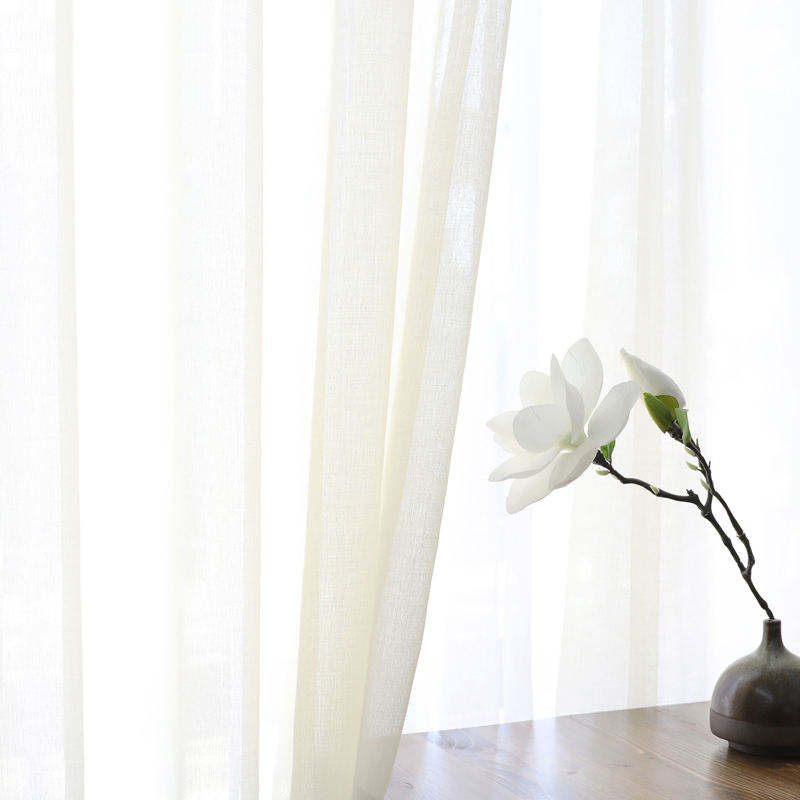 2PCS Cream Gold Pattern Blackout Curtain Set with Sheer – Window & Door Curtains, Elegant Home Décor, Curtain Rod Ready