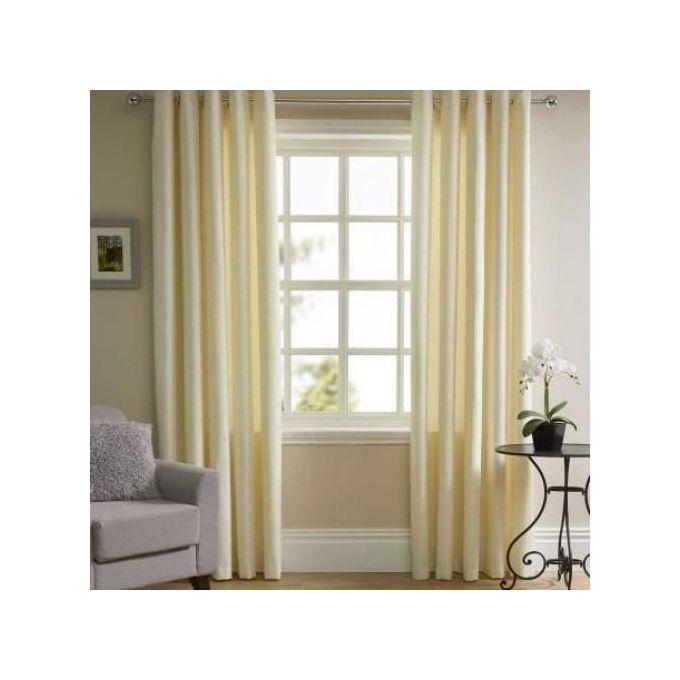 Cream Blackout Curtain Set with White Heavy Sheer Curtain Eyelet Window Drapes 240cm Height Living Room Bedroom Curtains