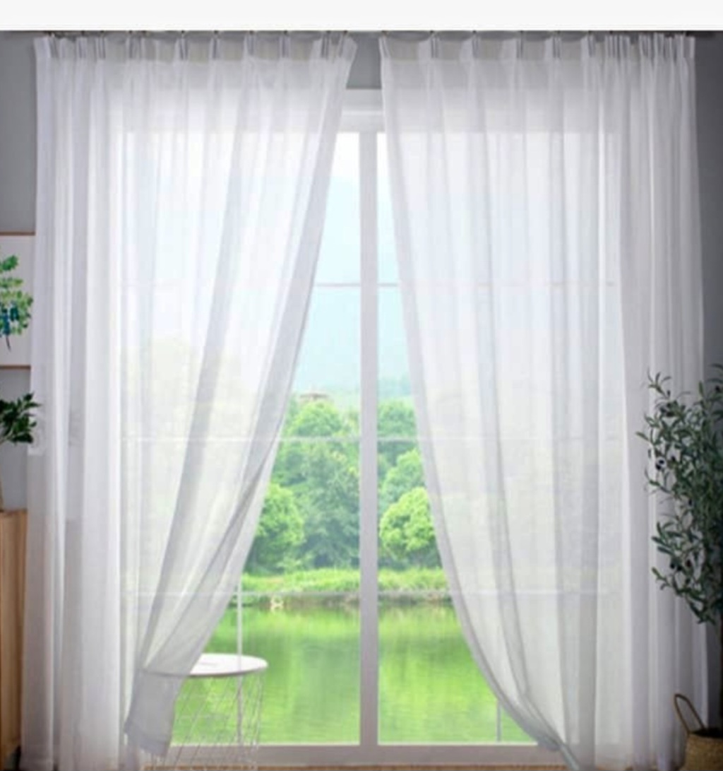 Cream Blackout Curtain Set with White Heavy Sheer Curtain Eyelet Window Drapes 240cm Height Living Room Bedroom Curtains