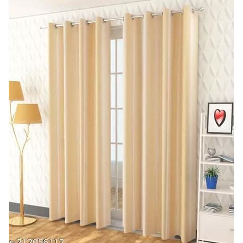 Cream Blackout Curtain Set with White Heavy Sheer Curtain Eyelet Window Drapes 240cm Height Living Room Bedroom Curtains