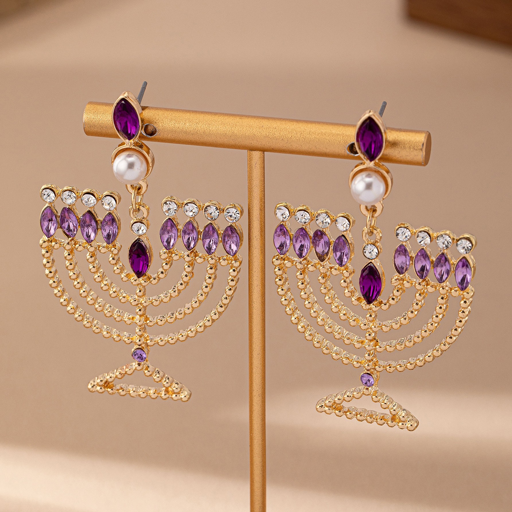 2 Pieces Of Fashion Trend Exaggerated Inlaid Wine Glass Earrings Are Suitable For Women'S Cocktail Parties, Banquets And Parties