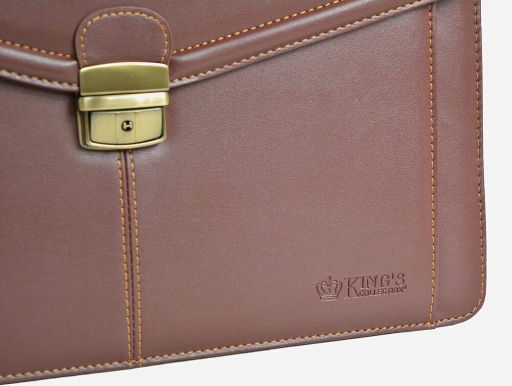 Prestige Leather Document Bag Business Briefcase Portfolio Laptop Office Bag for Men and Women