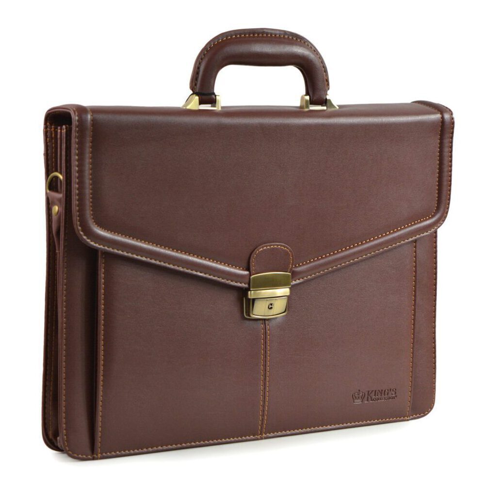 Prestige Leather Document Bag Business Briefcase Portfolio Laptop Office Bag for Men and Women