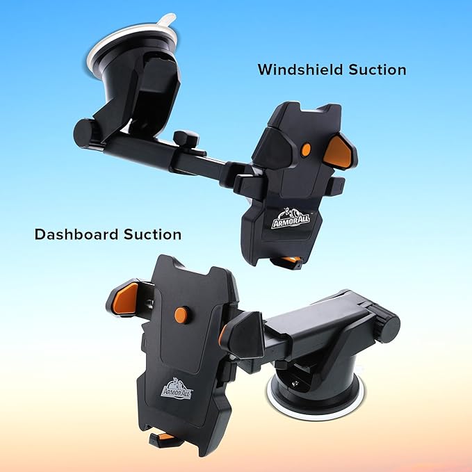 Universal Car Phone Holder 360° Adjustable Dashboard Windshield Mount Anti-Slip Smartphone Holder for GPS Navigation