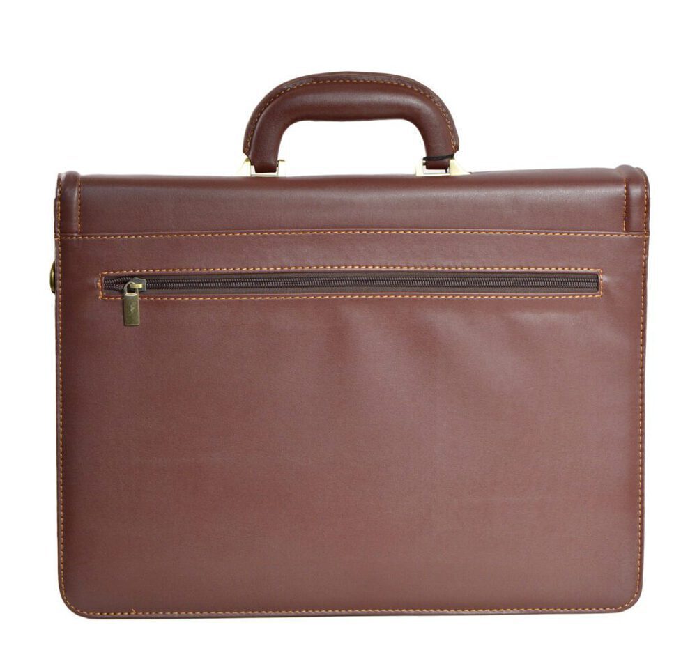 Prestige Leather Document Bag Business Briefcase Portfolio Laptop Office Bag for Men and Women