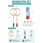 Badminton Set with 2 Rackets 3 Shuttlecocks Carry Bag Outdoor Sports Training Game for Kids and Adults