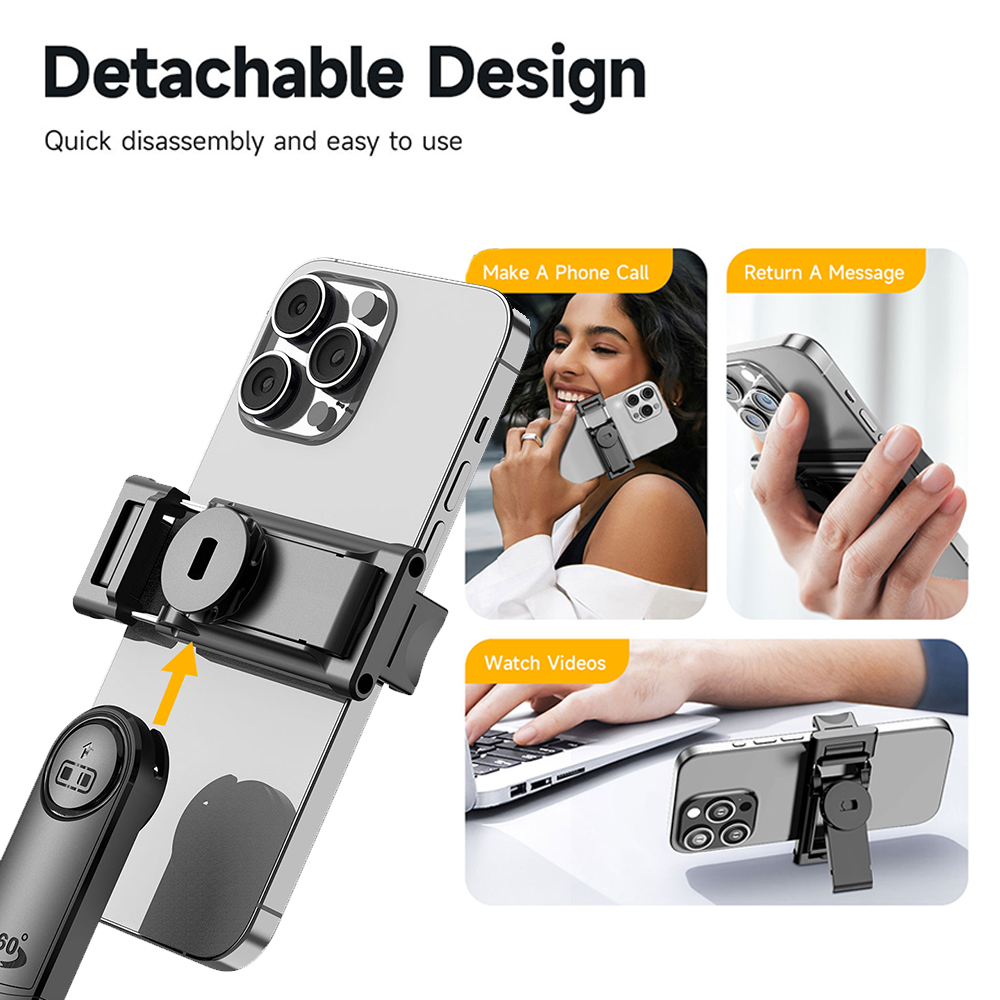 C17 AI Face Tracking Gesture Control Camera Tripod 360° Adjustable Detachable Quadrupod Selfie Stick for TikTok Streaming