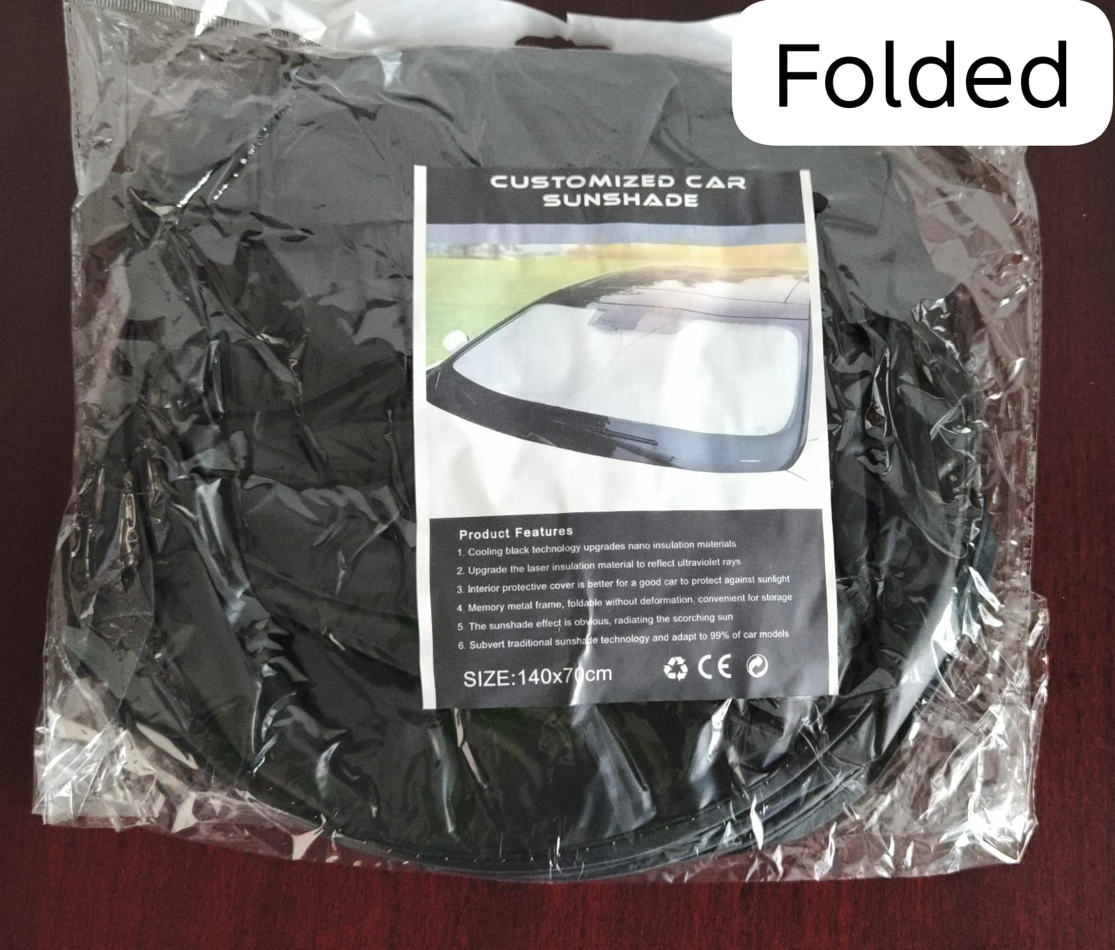 New arrival📞📟
*🔌Foldable Customized car sunshade size 140x70cm