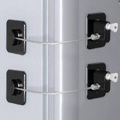 135cm Steel rope Automatic door closer available in black or white