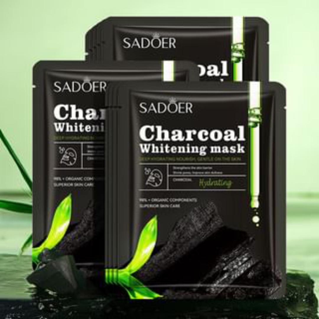 5 in 1 Sadoer Charcoal Whitening Facial Mask, detox and whiten your face 5x