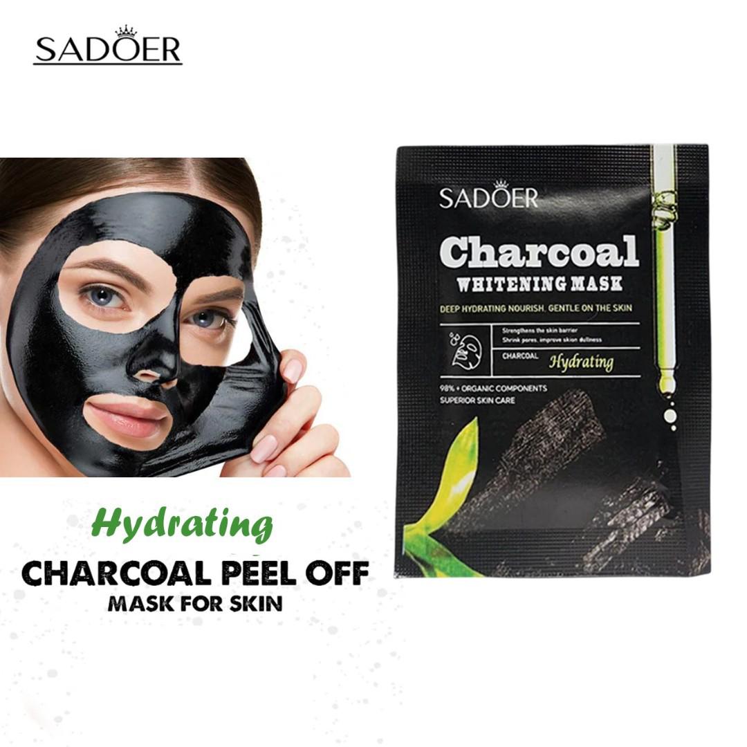 5 in 1 Sadoer Charcoal Whitening Facial Mask, detox and whiten your face 5x
