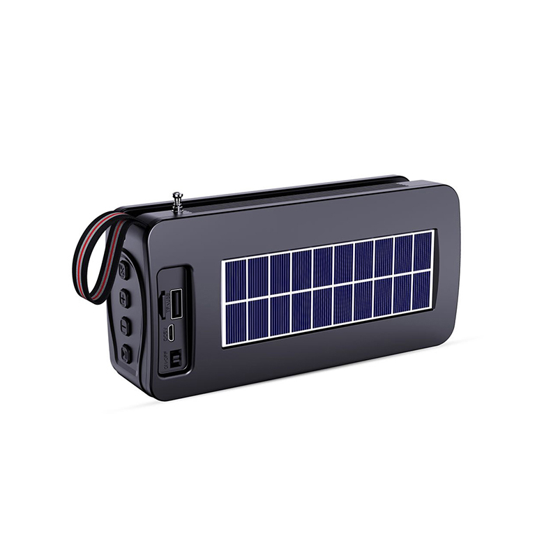 Solar Powered Bluetooth Speaker Portable Subwoofer Wireless Speaker With 100M Remote Flashlight Radio Retractable Antenna Physical Button Detachable Strap Support TF Card USB AUX Play TWS Surroun SS01