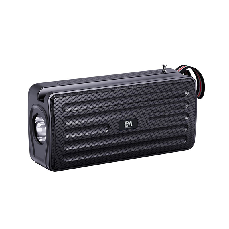 Solar Powered Bluetooth Speaker Portable Subwoofer Wireless Speaker With 100M Remote Flashlight Radio Retractable Antenna Physical Button Detachable Strap Support TF Card USB AUX Play TWS Surroun SS01