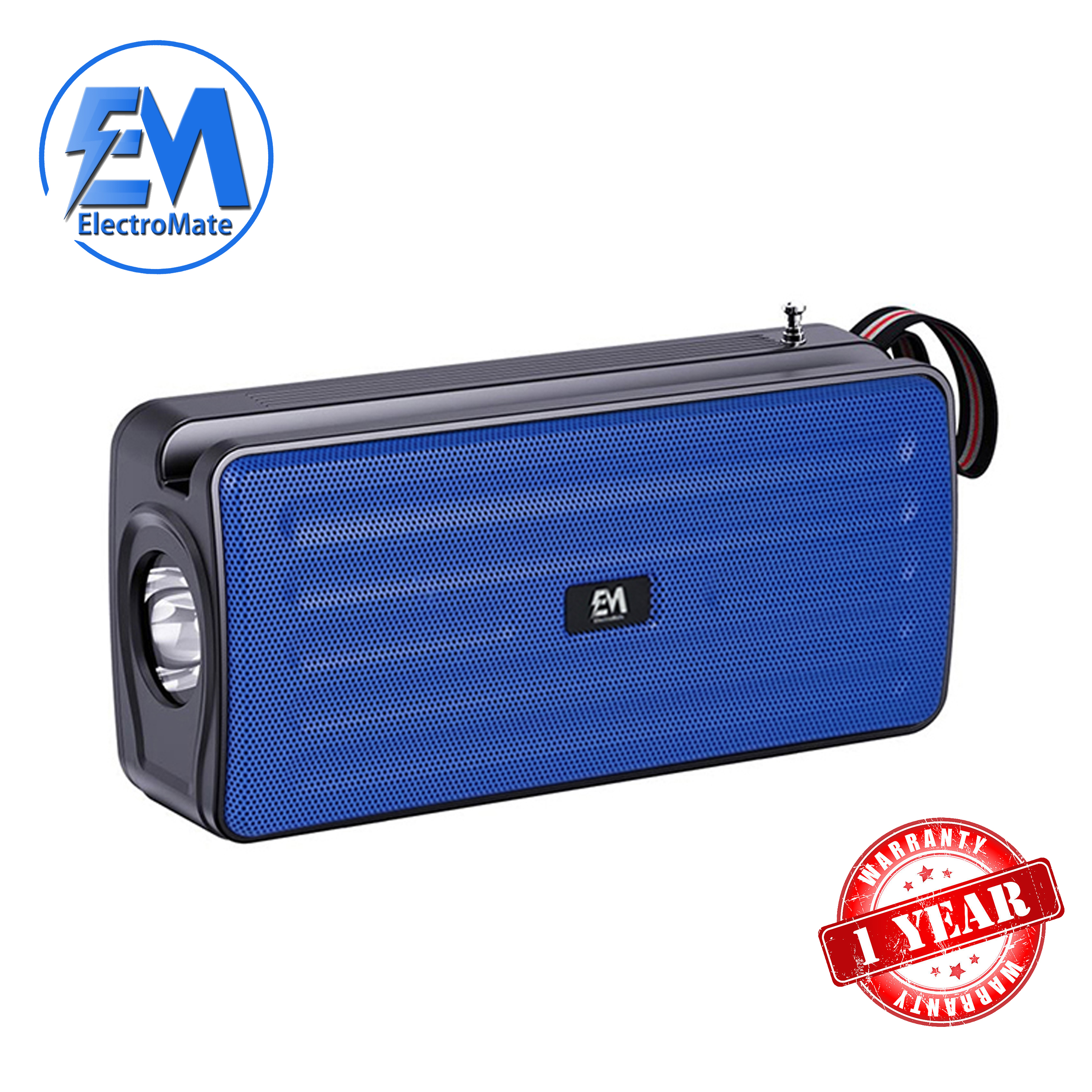 Solar Powered Bluetooth Speaker Portable Subwoofer Wireless Speaker With 100M Remote Flashlight Radio Retractable Antenna Physical Button Detachable Strap Support TF Card USB AUX Play TWS Surroun SS01
