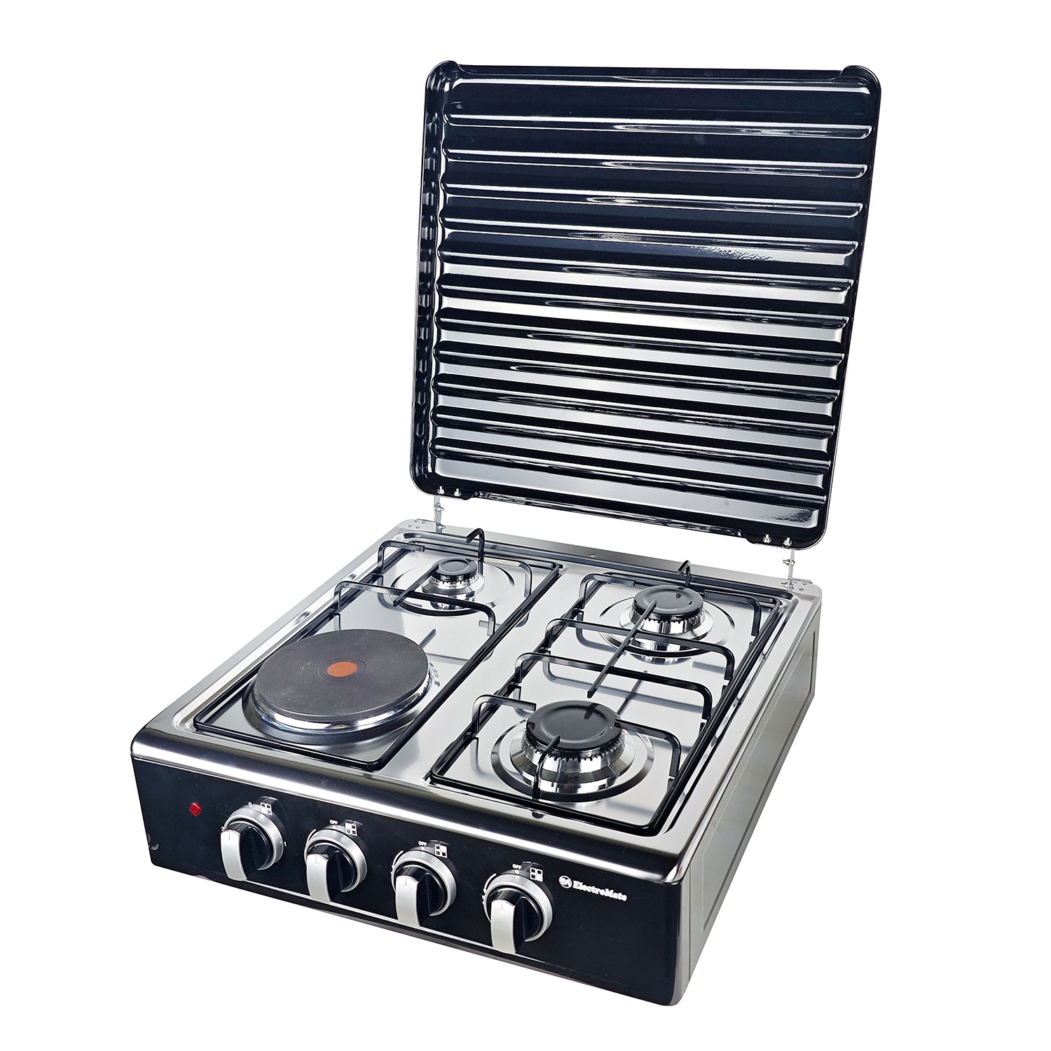 3 Gas + 1 Electric 4 Burners Countertop Gas Cooker manual-ignition Cooking Range 55X50CM SGS03