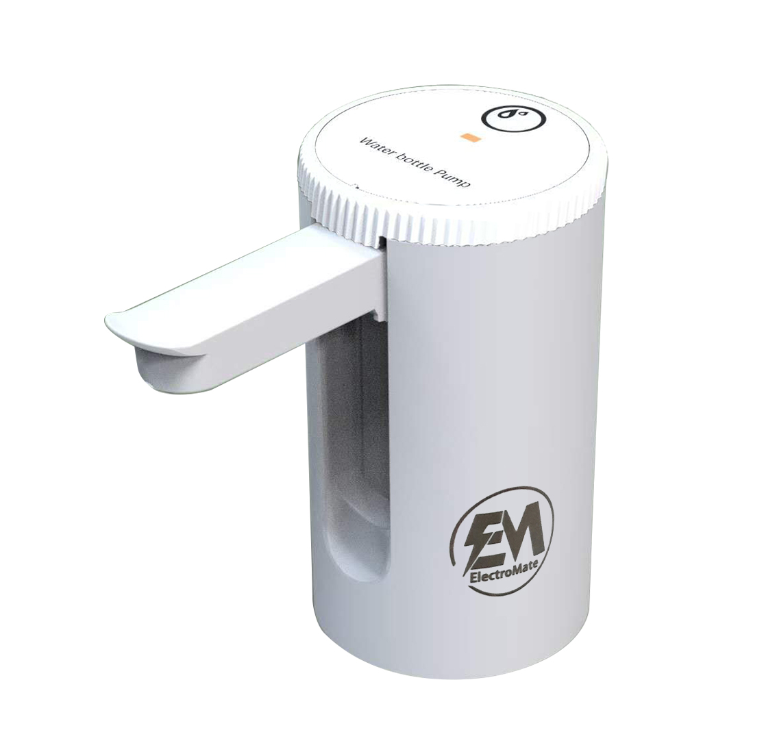 EM Electric Water Dispenser Pump for Gallon Bottles – Rechargeable, Portable Pump with Tap for Home, Office, and Outdoor Use  ElectroMate