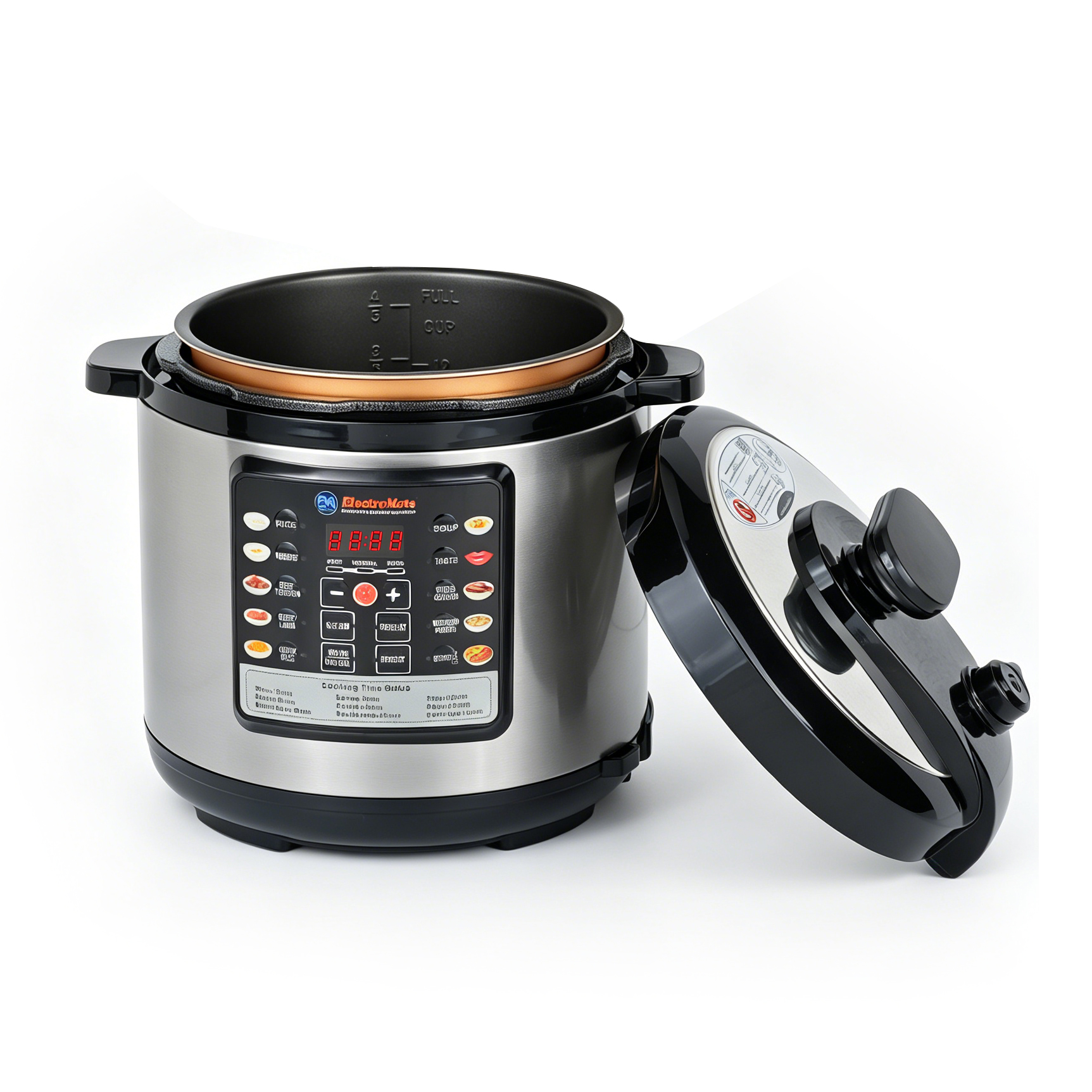 EM Electric Pressure Cooker 6 Litres, Non-Stick - 10 in 1 Multi-functional, Rice, Beans, Meat Cooker EPC01