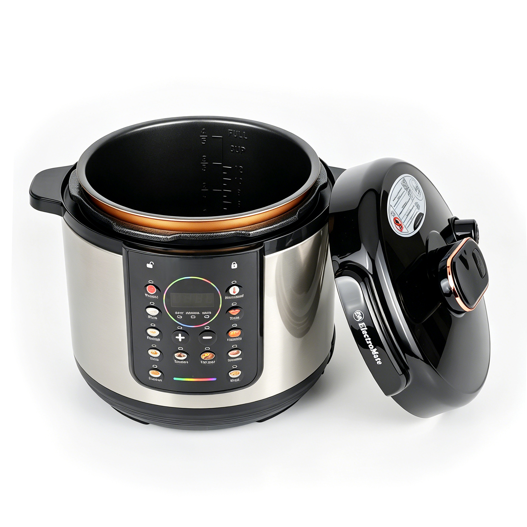 EM Electric Pressure Cooker 6 Litres, Non-Stick - 12 in 1 Multi-functional, Rice, Beans, Meat Cooker EPC03