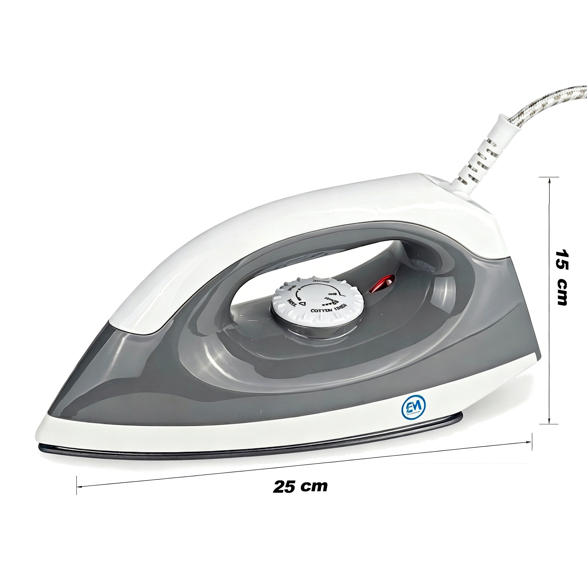 EM Dry Iron Box 1000W with 5-Gear Temperature Control – Lightweight, Non-Stick Soleplate for Fast & Efficient Ironing  IB01G ElectroMate