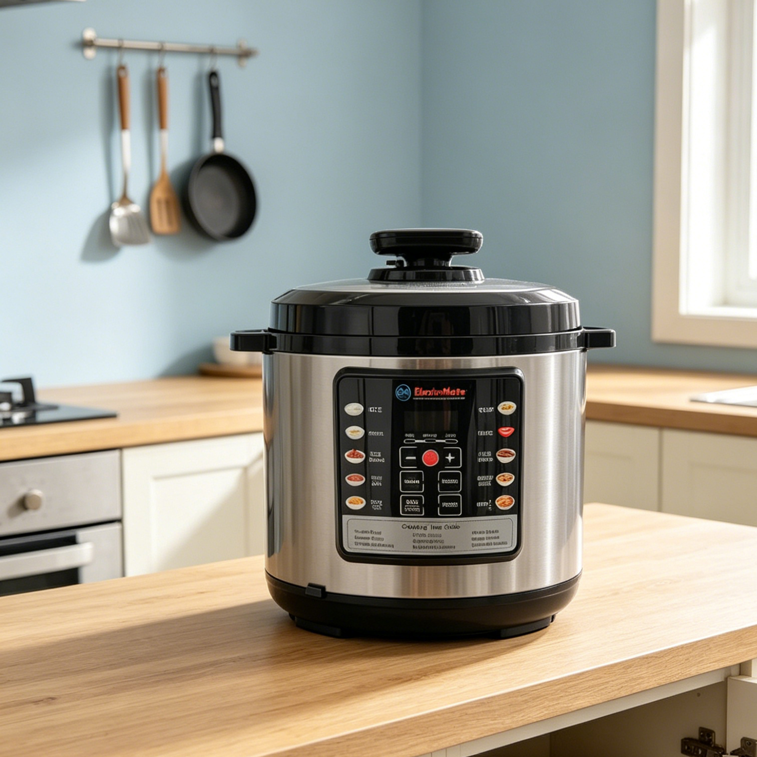 EM Electric Pressure Cooker 6 Litres, Non-Stick - 10 in 1 Multi-functional, Rice, Beans, Meat Cooker EPC01