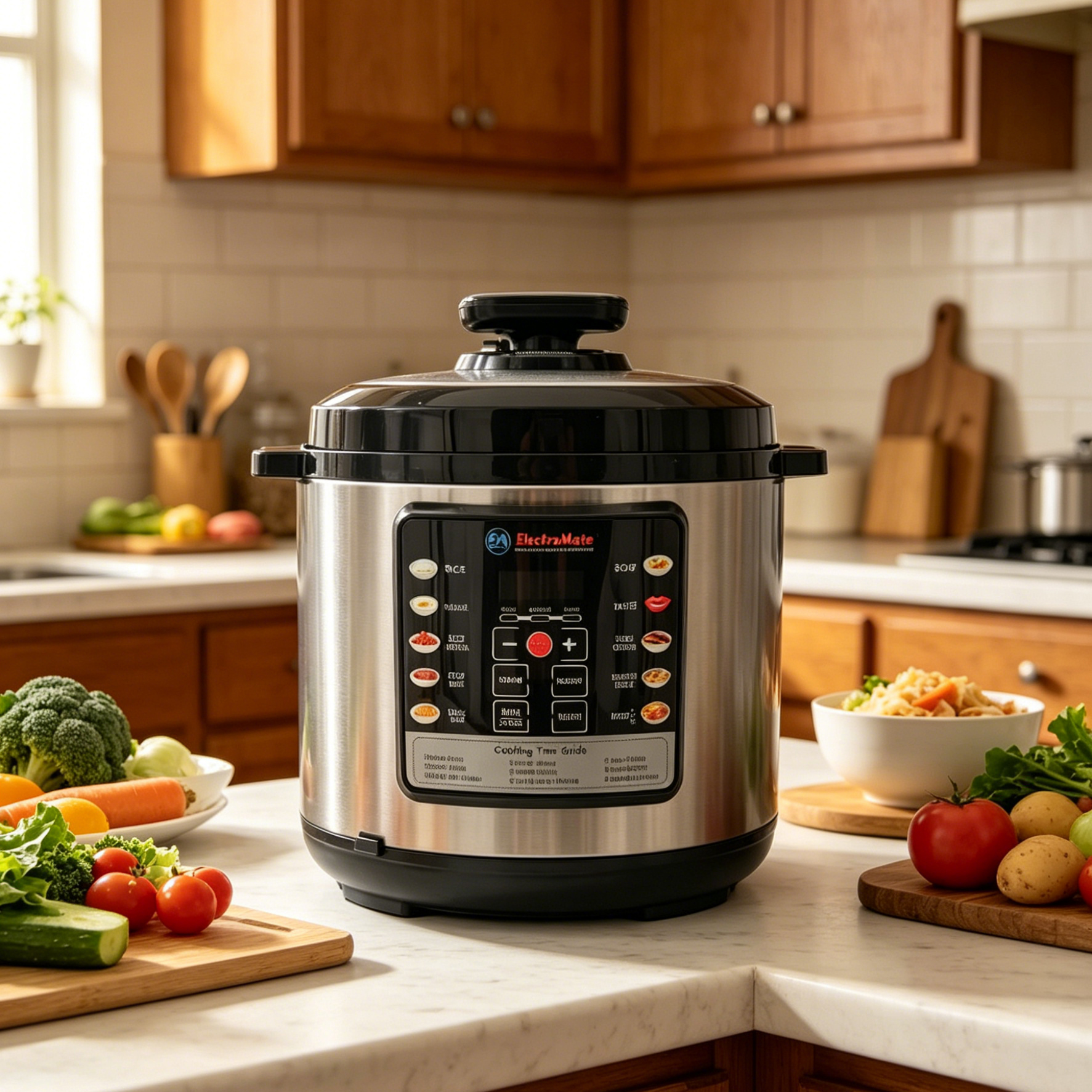 EM Electric Pressure Cooker 6 Litres, Non-Stick - 10 in 1 Multi-functional, Rice, Beans, Meat Cooker EPC01