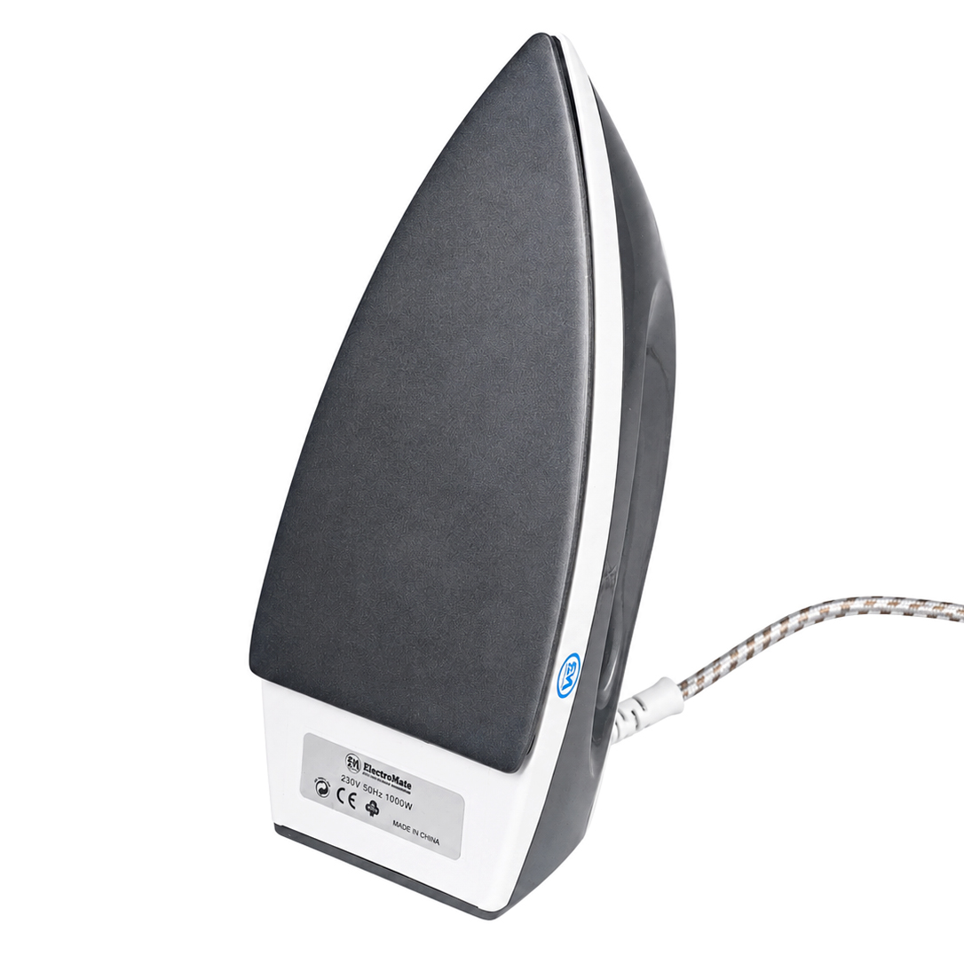 EM Dry Iron Box 1000W with 5-Gear Temperature Control – Lightweight, Non-Stick Soleplate for Fast & Efficient Ironing  IB01G ElectroMate